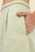 Embroidered wide leg pants in cotton with pockets